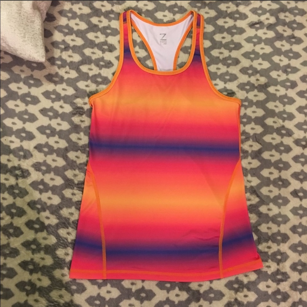 NWOT Z by Zella active ombré tank 🧡💕💙
